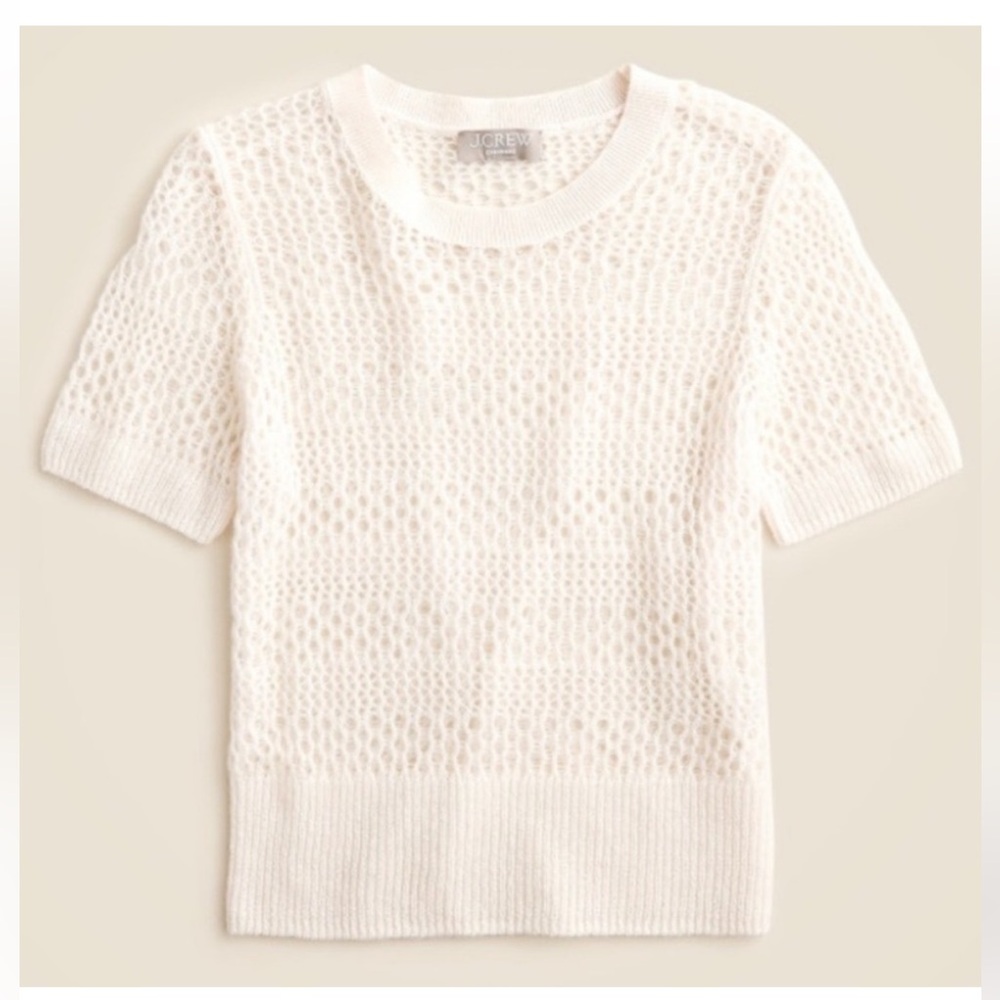 J Crew Sweater S Cashmere White